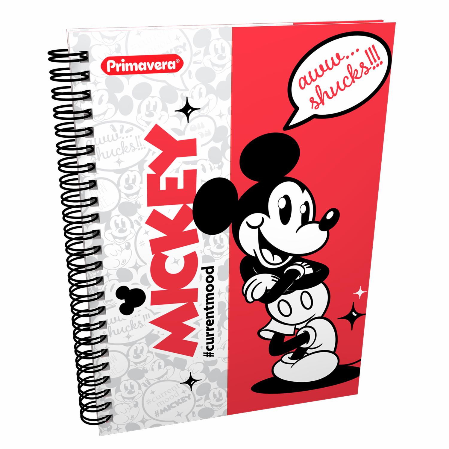 Cuaderno Argollado Cuadros Mickey Mouse PRIMAVERA 100 Hojas
