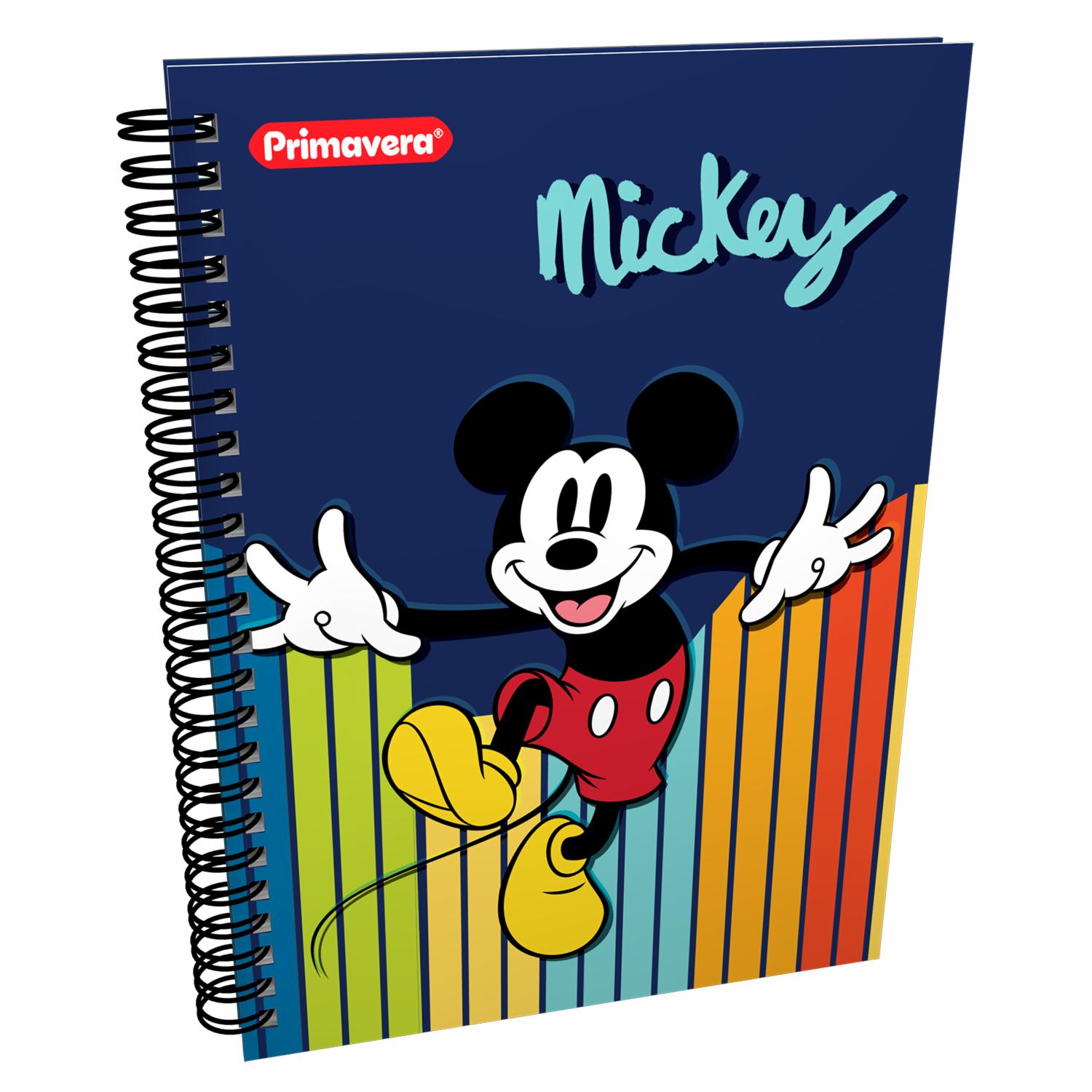 Cuaderno Argollado Cuadros Mickey Mouse PRIMAVERA 100 Hojas