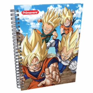 Cuaderno Argollado Cuadros Dragon Ball PRIMAVERA 100 Hojas