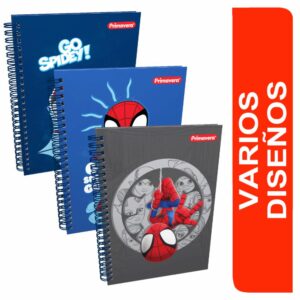 Cuaderno Argollado Cuadros Spidey PRIMAVERA 100 Hojas