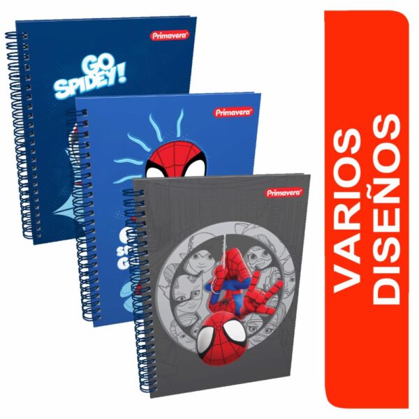 Cuaderno Argollado Cuadros Spidey PRIMAVERA 100 Hojas