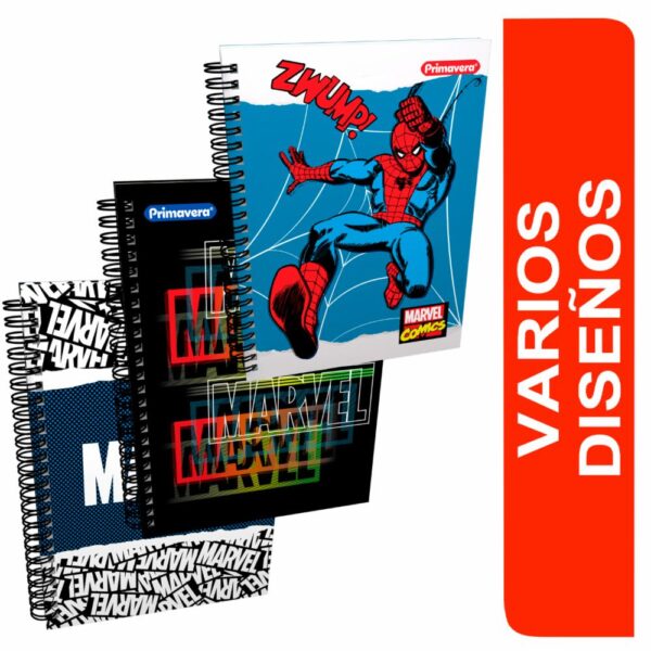 Cuaderno Argollado Cuadros Marvel PRIMAVERA 100 Hojas
