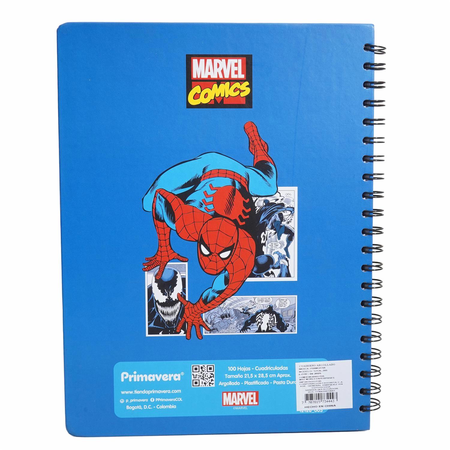 Cuaderno Argollado Cuadros Marvel PRIMAVERA 100 Hojas - Imagen 2