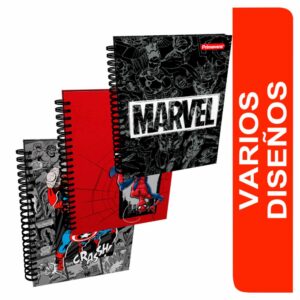Cuaderno Argollado Cuadros Marvel PRIMAVERA 200 Hojas