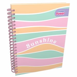 Cuaderno Argollado Cuadros Universitario FLOWER POWER 200 Hojas