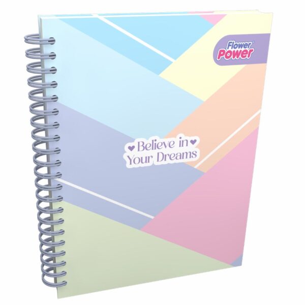 Cuaderno Argollado Cuadros Universitario FLOWER POWER 200 Hojas - Imagen 3