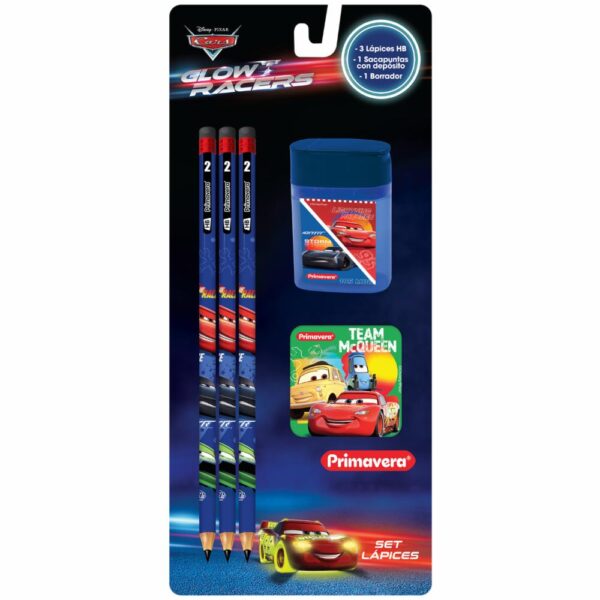Set Escolar 3 Lápiz Sacapuntas Y Borrador PRIMAVERA X5 Uds - Imagen 7