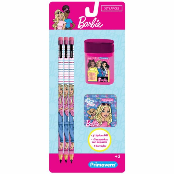 Set Escolar 3 Lápiz Sacapuntas Y Borrador PRIMAVERA X5 Uds - Imagen 7