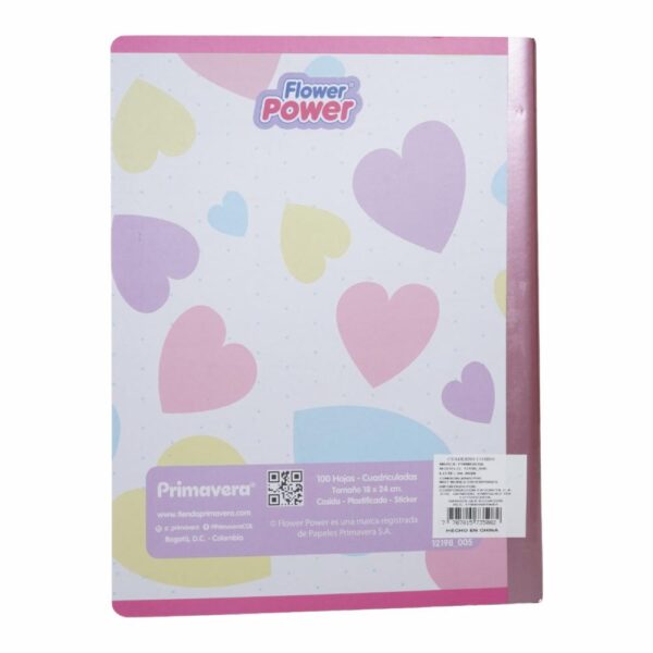 Cuaderno Cosido Cuadros Diseños Surtidos FLOWER POWER 100 Hojas - Imagen 6