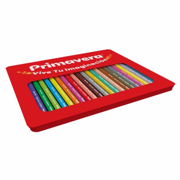 Lápices De Colores Caja Metálica PRIMAVERA X 24 Uds - Imagen 2