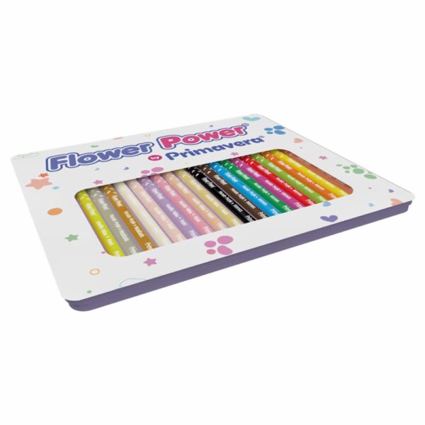 Lápices De Colores Caja Metálica FLOWER POWER X 24 Uds - Imagen 2