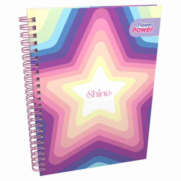 Cuaderno Argollado Cuadros Pasta Sencilla FLOWER POWER 100 Hojas - Imagen 2