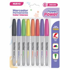 Marcadores Permanentes FLOWER POWER X 8 Uds