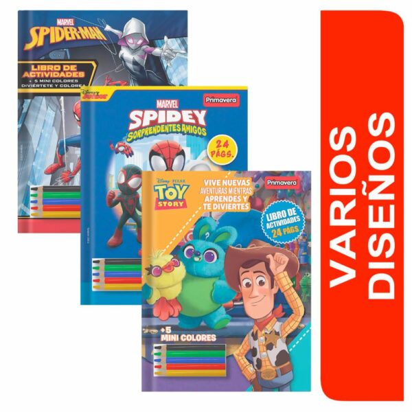 Set Libro Actividades Disney Nino PRIMAVERA 21,5X28X0,3Cm