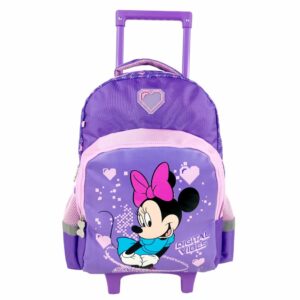 Mochila Escolar Trolley Para Niña Diseño Minnie Con Ruedas PRIMAVERA