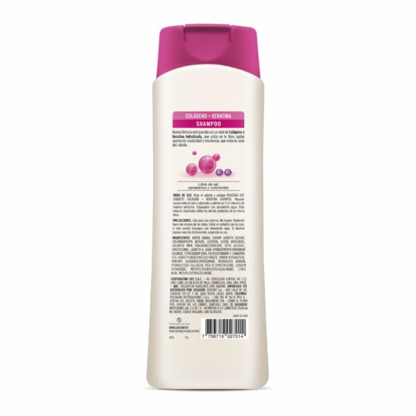Shampoo Capilar Colageno & Keratina COQUETTE 400 Ml - Imagen 2