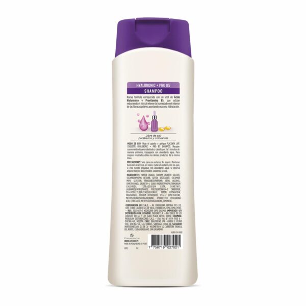 Shampoo Capilar Acido Hialuronico & Pro B5 COQUETTE 400 Ml - Imagen 2