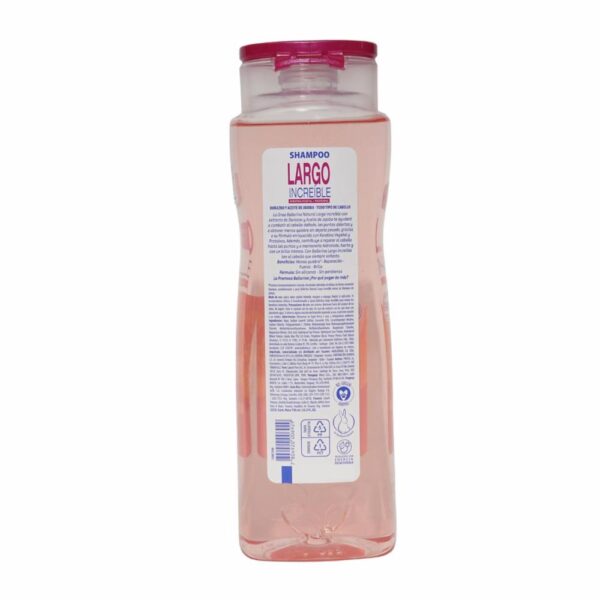 Shampoo De Cabello Largo Increíble Durazno Y Aceite De Jojoba Todo Tipo De Cabello BALLERINA 750 Ml - Imagen 2