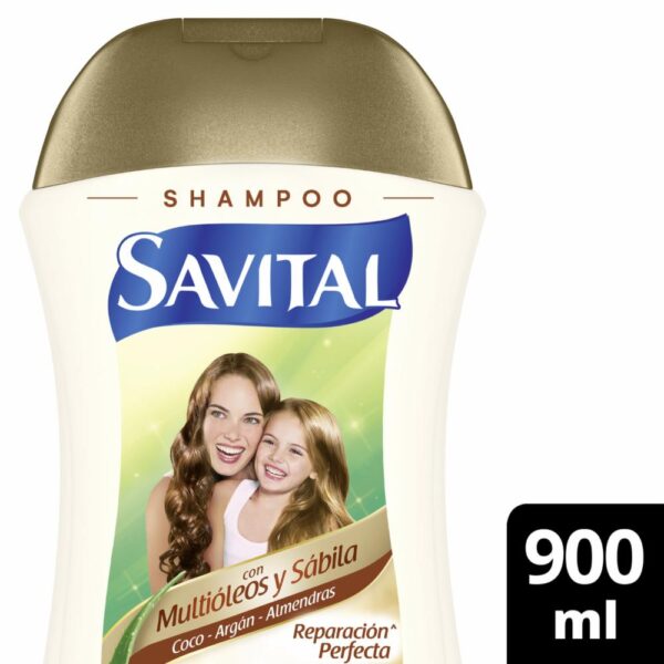 Shampoo Multióleos Y Sábila SAVITAL 900 Ml - Imagen 3