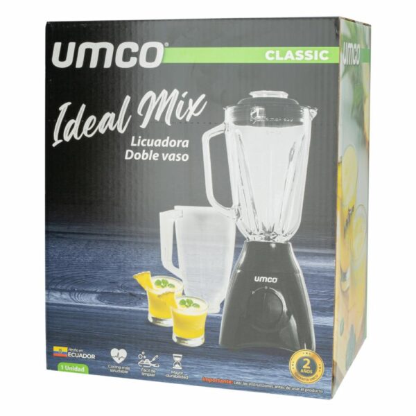 Licuadora Ideal Mix Blanco Doble Vaso UMCO 500 W - Imagen 4