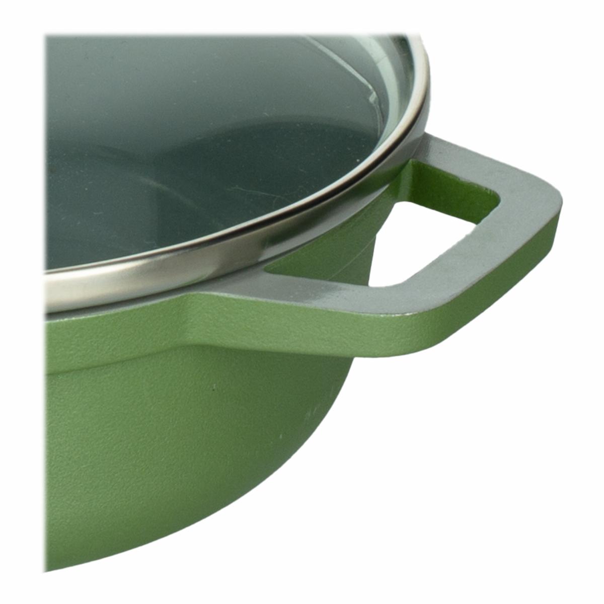 Olla Caldero Fundido Cerámica Tapa De Vidrio UMCO - Imagen 3