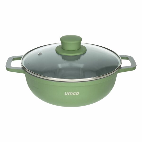 Olla Caldero Fundido Cerámica Tapa De Vidrio UMCO - Imagen 4