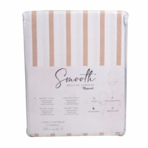 Juego De Sábanas Smooth Stripe Taupe NOPERTI