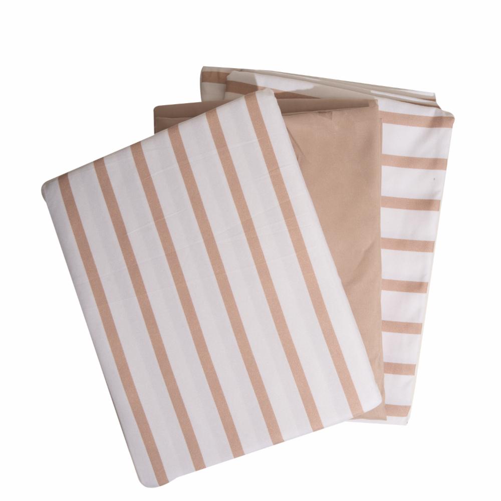 Juego De Sábanas Smooth Stripe Taupe NOPERTI - Imagen 3