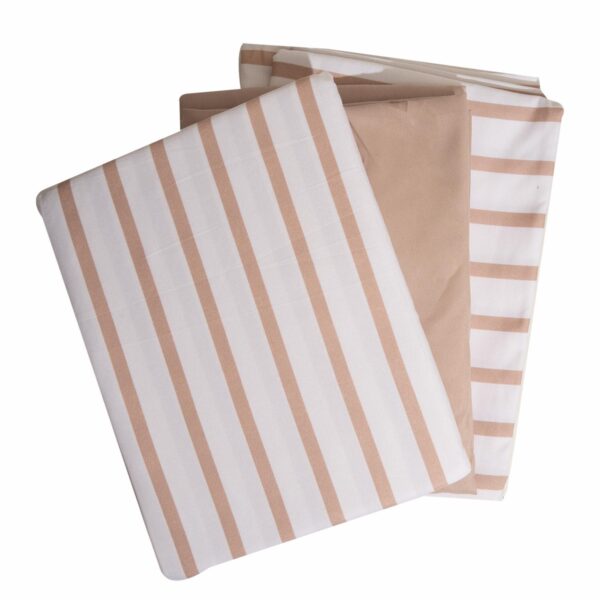 Juego De Sábanas Smooth Stripe Taupe NOPERTI - Imagen 3