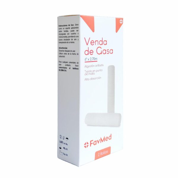Venda De Gasa 6"X 2.70 Metros FAVMED X 2 Uds