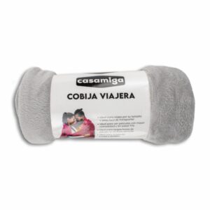 Cobija Viajera Gris Soft CASAMIGA 1 Plaza y 1/2