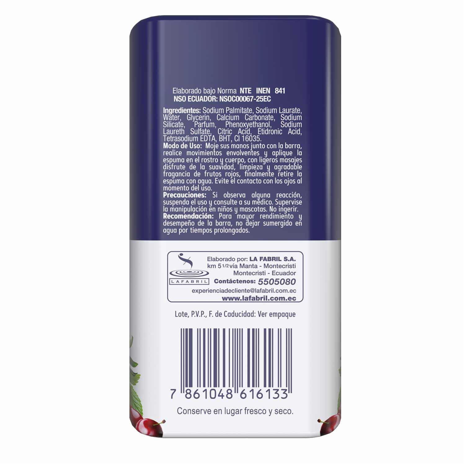 Jabón De Tocador Deleite Sensorial Experiencia Intensa Frutos Rojos JOLLY X 100 G - Imagen 3