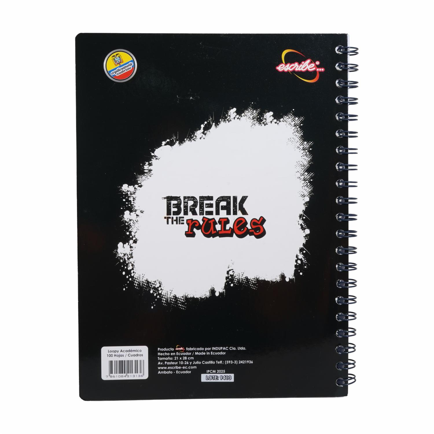 Cuaderno Universitario De Cuadros ANDINO 100 Hojas - Imagen 2