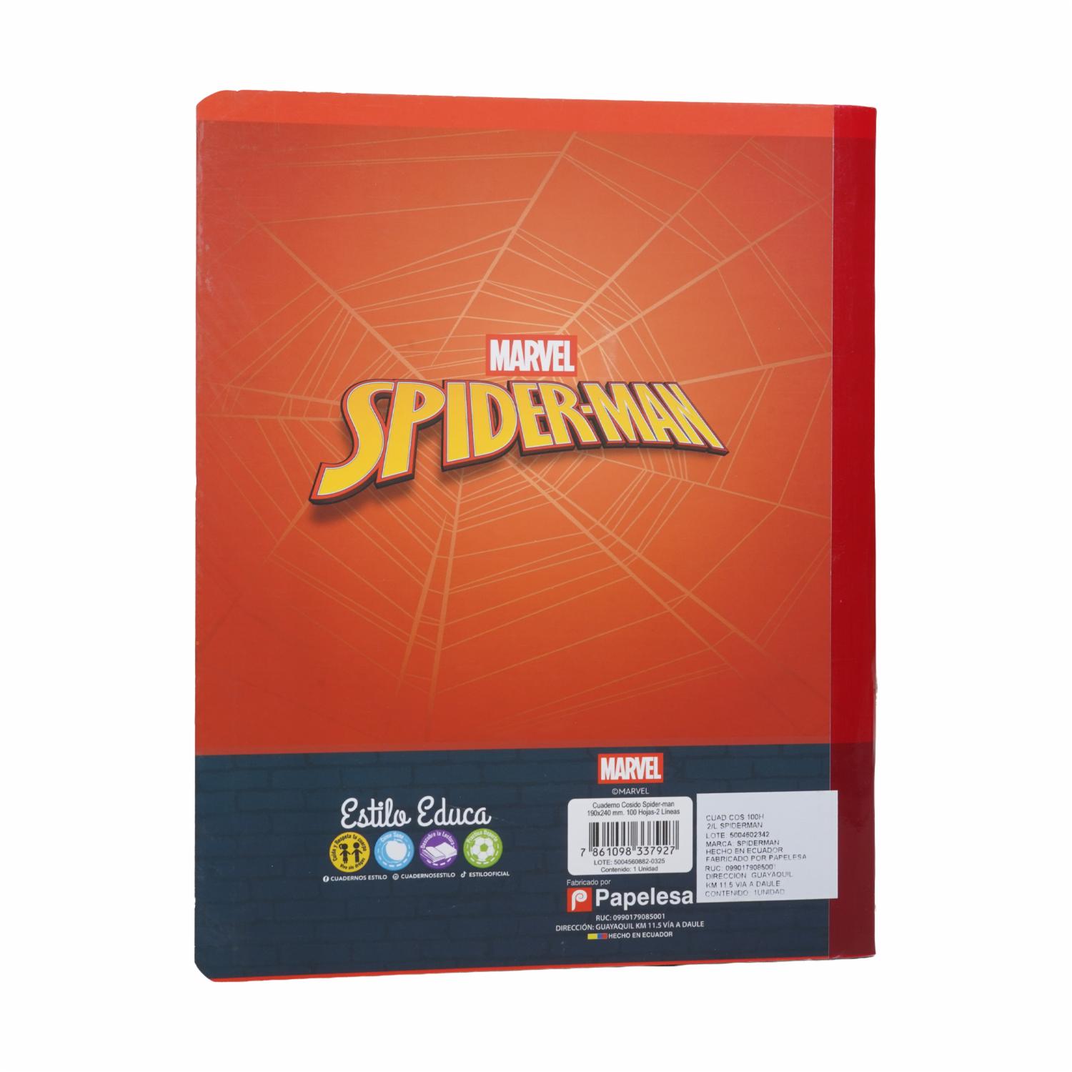 Cuaderno De Diseño Spider-Man A 2 Líneas ESTILO 100H - Imagen 2