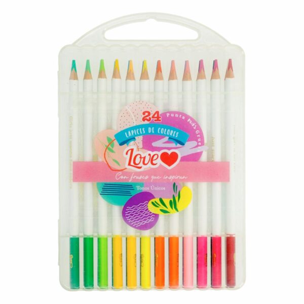 Lápices De Colores Lápices De Colores Love 24 ESTILO x24 Uds