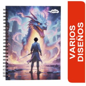 Cuaderno Universitario Cuadros Pro Anime Masculino ESTILO 200 Hojas