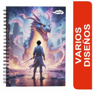 Cuaderno Universitario Cuadros Pro Anime Masculino ESTILO 200 Hojas