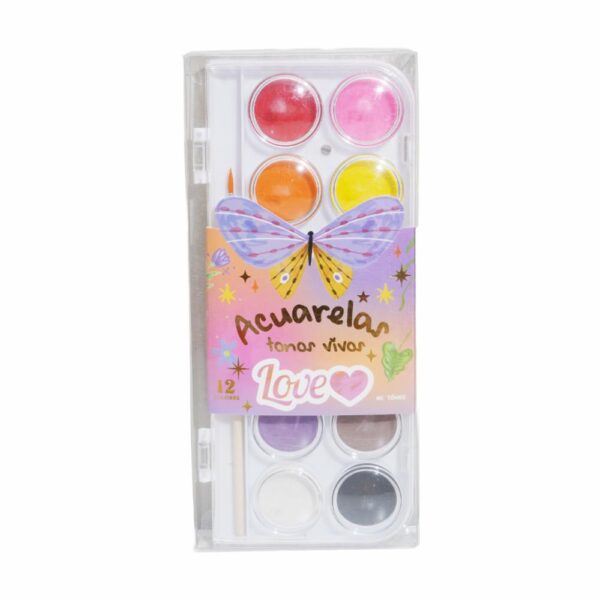 Acuarelas Colores Primarios LOVE