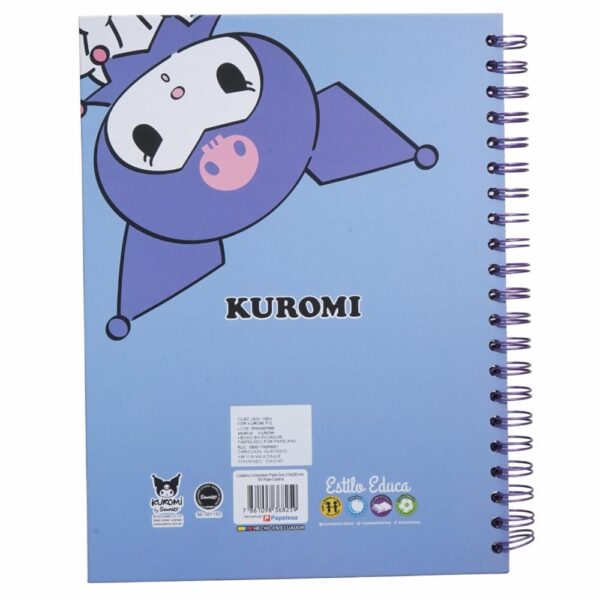 Cuaderno Universitario Kuromi De Cuadros ESTILO 100 Hojas - Imagen 2