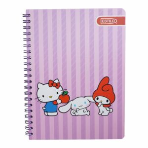 Cuaderno Universitario De Cuadros Hello Kitty And Friends ESTILO 100 Hojas