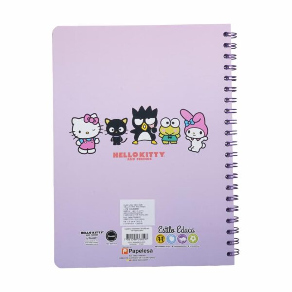 Cuaderno Universitario De Cuadros Hello Kitty And Friends ESTILO 100 Hojas - Imagen 2