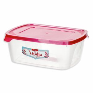 Repostero Foodkeeper Rectangular N1 Con Tapa Burdeos Perlado Vitalia PLAPASA 0.6 Litros