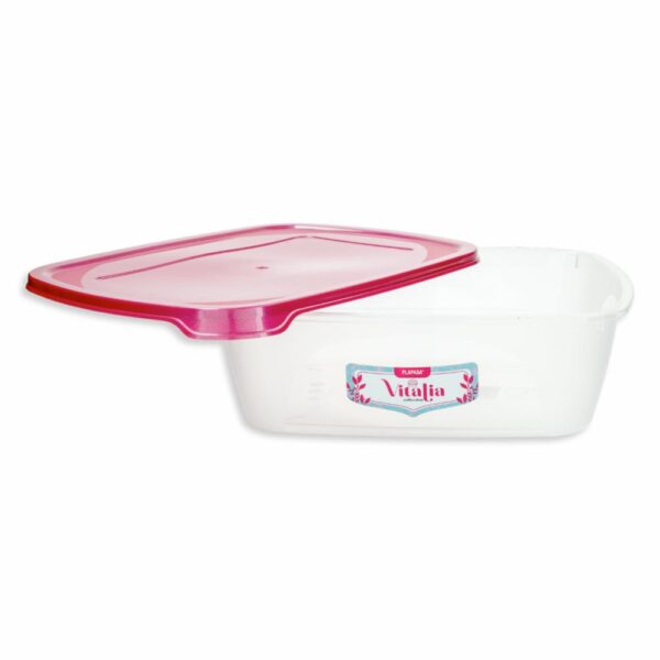 Repostero Foodkeeper Rectangular N3 Con Tapa Burdeos Perlado Vitalia PLAPASA 2.2 Litros - Imagen 2