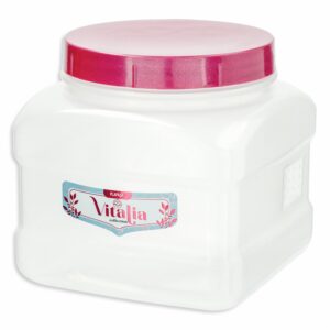 Pomo Dispensador Cuadrado N1 Con Tapa Burdeos Perlado Vitalia PLAPASA 1 Litros