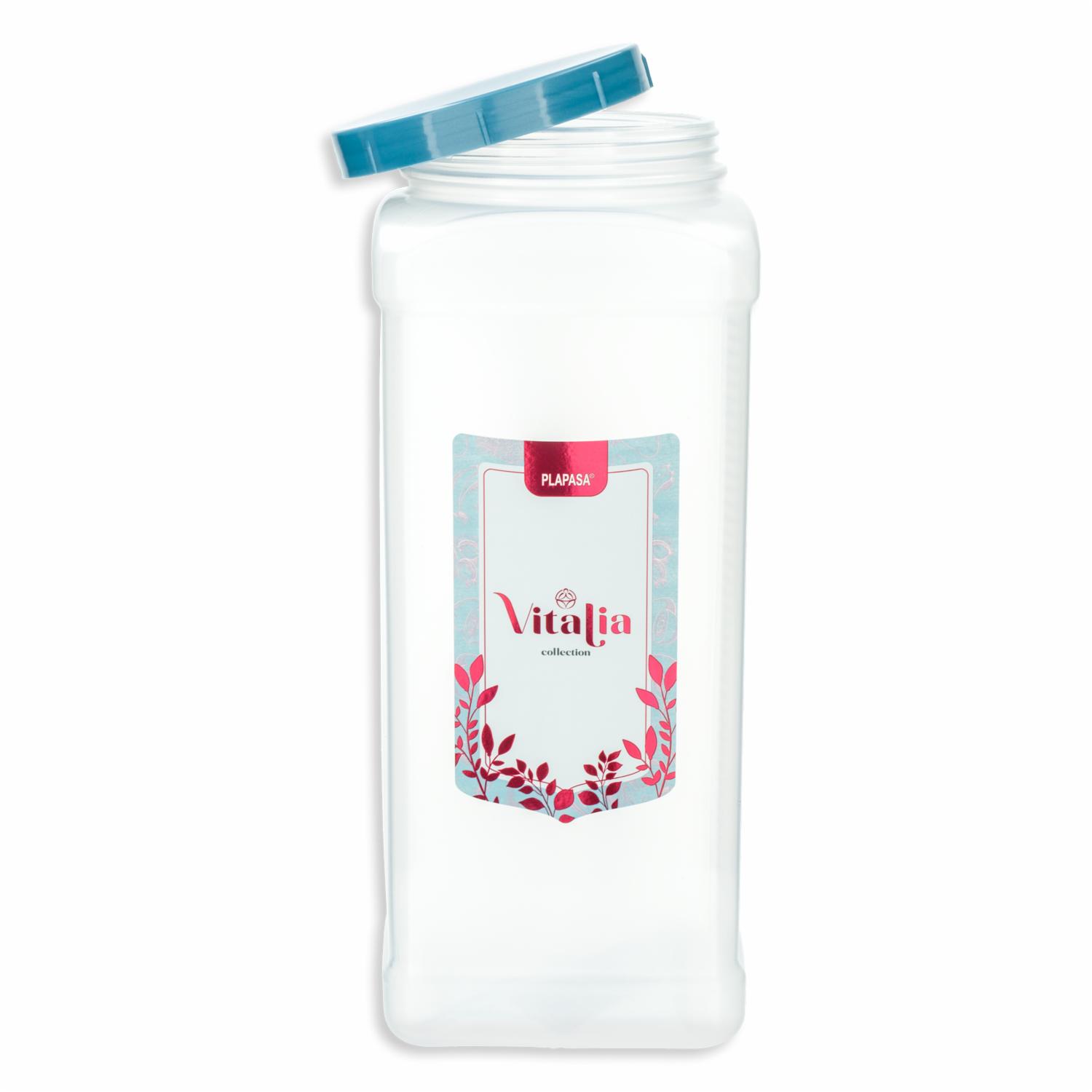 Pomo Dispensador Cuadrado N4 Con Tapa Capri Perlado Vitalia PLAPASA 3 Litros