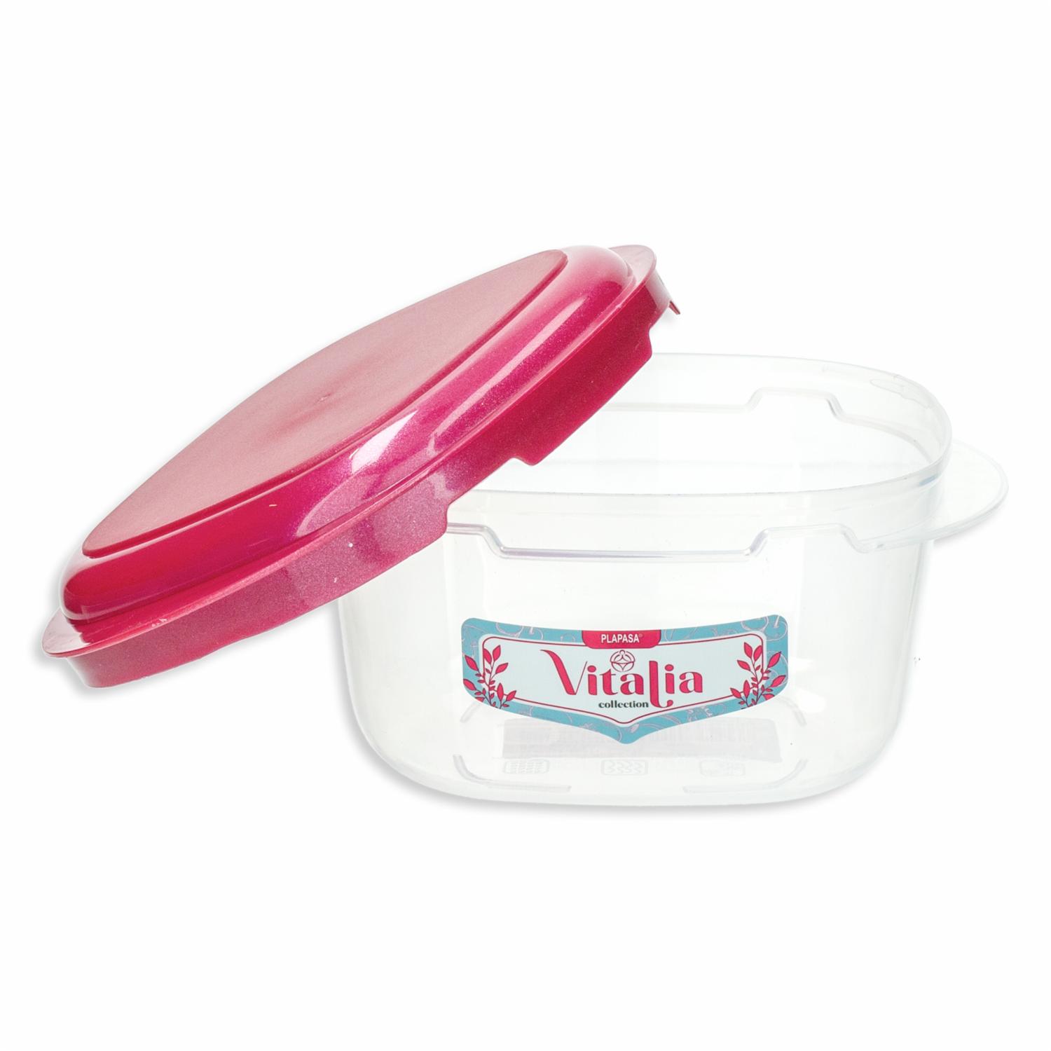 Repostero Lunchkeeper Con Tapa Burdeos Perlado Vitalia PLAPASA 0.5 Litros - Imagen 2