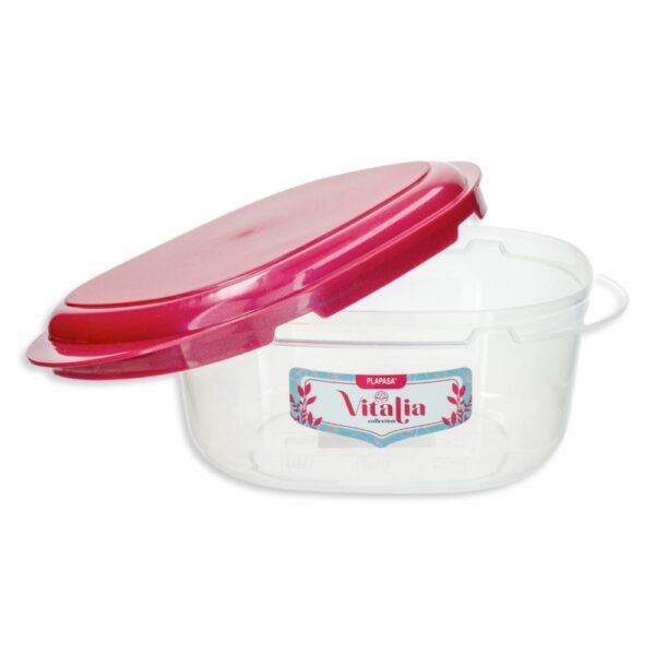 Repostero Lunchkeeper Con Tapa Burdeos Perlado Vitalia PLAPASA 1.7 Litros - Imagen 2