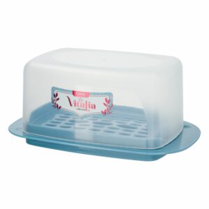 Quesera Mantequillera Reversible Capri Perlado Vitalia PLAPASA 21.5X14X9.5 Cm