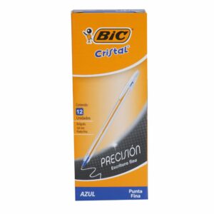 Bolígrafo Fino Azul BIC 12 Piezas