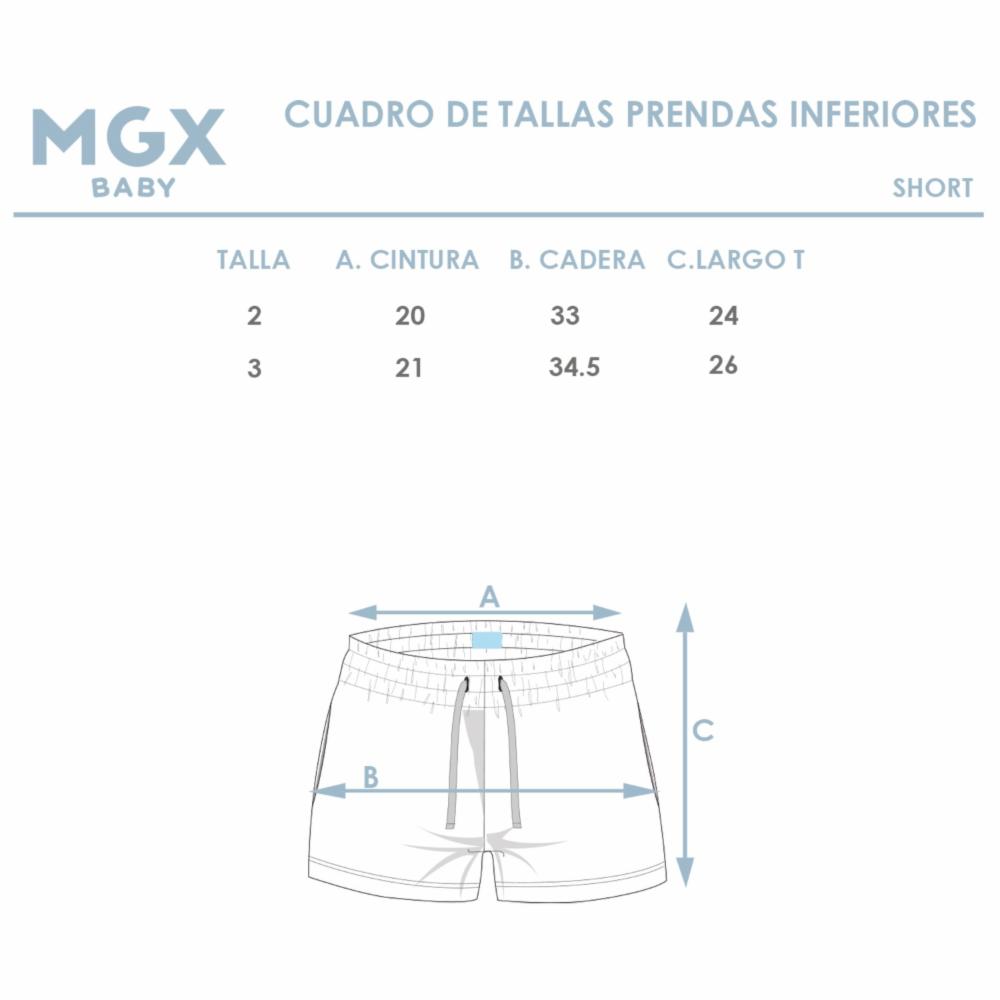 Short Fleece Premium Azul Marino MGX BASIC - Imagen 3